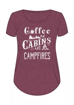 推荐Women's Cabin Please Snow Heather Short Sleeve Graphic T-Shirt商品
