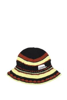 Ganni | Hats Cotton Black Multicolor 5.7折