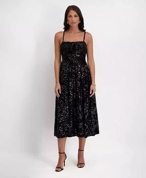 Kensie | Women's Burn Out Foil Slip Sleeveless Dress,商家Macy's,价格¥1016