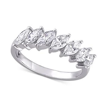Macy's | Lab-Created Moissanite Marquise Statement Ring (1-3/4 ct. t.w.) in 10k White Gold,商家Macy's,价格¥13755