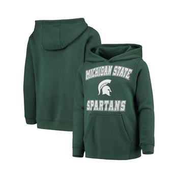 推荐Boys Youth Green Michigan State Spartans Big Bevel Pullover Hoodie商品