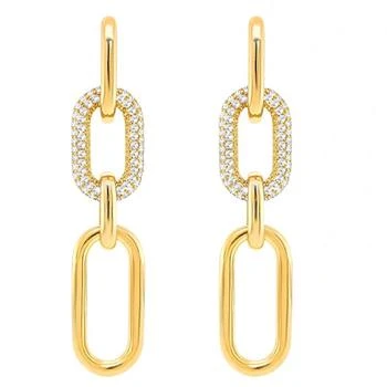 Liv Oliver | 18k gold Embellished Link Earrings,商家Premium Outlets,价格¥2192