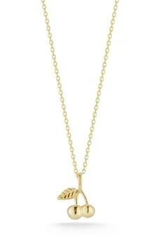GLAZE JEWELRY | 14K Yellow Gold Vermeil Cherry Pendant Necklace,商家Nordstrom Rack,价格¥224