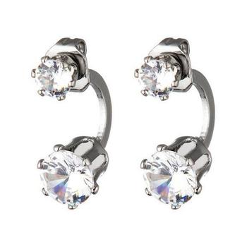 推荐Double Cubic Zirconia Stone Ear Huggie商品