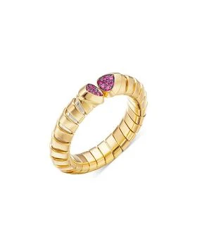 MARINA | Trisolina 18K Yellow Gold Ruby Pavé Ring,商家Bloomingdale's,价格¥16543