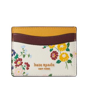 Kate Spade | Morgan Bouquet Toss Embossed Saffiano Leather Card Holder商品图片,7.1折, 独家减免邮费