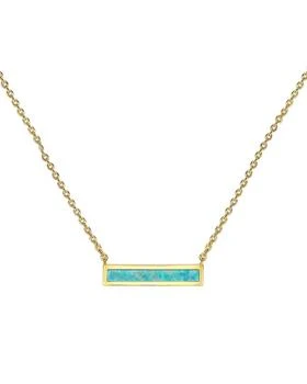 Liv Oliver | Liv Oliver 18K 3.25 ct. tw. Opal Bar Necklace,商家Premium Outlets,价格¥370