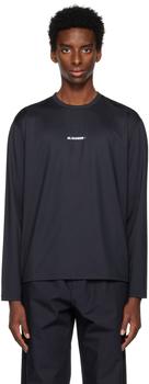 Jil Sander | Black Crewneck Long Sleeve T-Shirt商品图片,