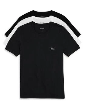 Hugo Boss | Classic Cotton Embroidered Logo Crewneck Tees, Pack of 3 