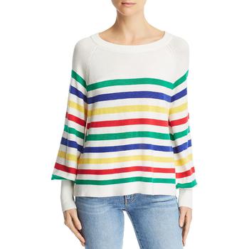 AQUA | Aqua Womens Knit Striped Pullover Sweater商品图片,1.4折, 独家减免邮费