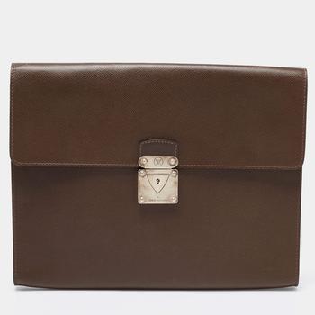 旅行lv, [二手商品] Louis Vuitton | Louis Vuitton Brown Taiga Leather Minuto Portfolio Case商品图片 6.9折, 满1件减$100, 满减