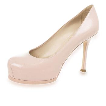 ysl高跟鞋多少钱, [二手商品] Yves Saint Laurent | Saint Laurent Paris Pink Leather Tribtoo Platform Pumps Size 38商品图片 4.4折