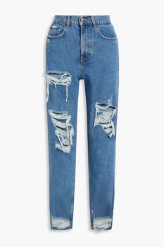 商品retrofête | Maggie distressed high-rise straight-leg jeans,商家THE OUTNET US,价格¥630图片
