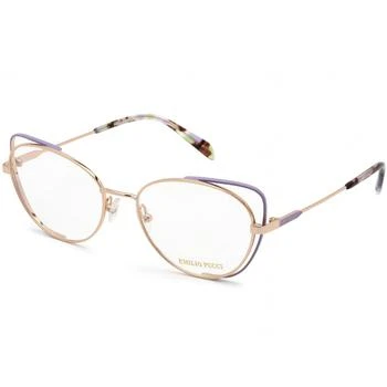 推荐Emilio Pucci Women's Eyeglasses - Shiny Rose Gold/Purple/Havana Frame | EP5141 028商品