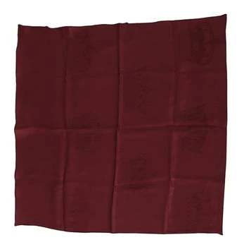 Dolce & Gabbana | Dolce & Gabbana Maroon Silk Crown Square Wrap Handkerchief Scarf,商家SEYMAYKA,价格¥881