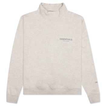 推荐Fear of God Essentials Pullover Mockneck - Light Heather Oatmeal商品