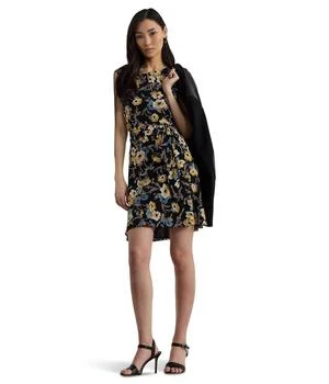 Ralph Lauren | Floral Bubble Crepe Cap-Sleeve Dress,商家6PM,价格¥224