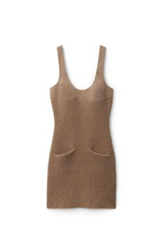 亚历山大王 连衣裙, Alexander Wang | CONTOUR RIB MINI DRESS IN CASHMERE WOOL商品图片 