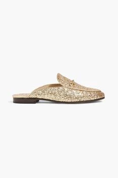 Sam Edelman | Linnie embellished glittered leather slippers 6折