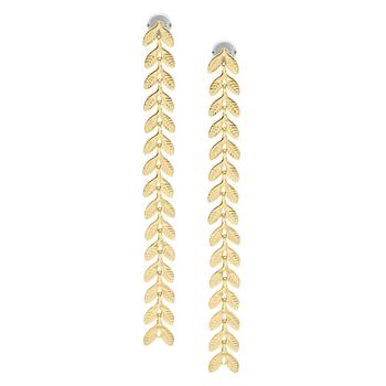 推荐Fossil Women's Gold-Tone Brass Drop Earrings商品