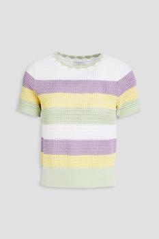 推荐Ninon striped crochet-knit top商品