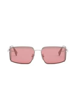 Fendi | Fendi Eyewear Rectangular Frame Sunglasses 7.1折, 独家减免邮费