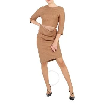 Burberry | Ladies Bronze Double Waist Shift Dress 4折, 满$200减$10, 满减