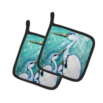 Caroline's Treasures | Mother's Love Egret Pair of Pot Holders,商家Verishop,价格¥172