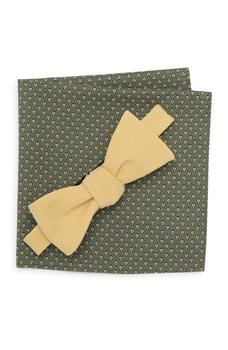 product Everest Solid Bow Tie & Pocket Square Set image