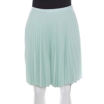推荐Christopher Kane Mint Green Wool Pleated Mini Skirt S商品