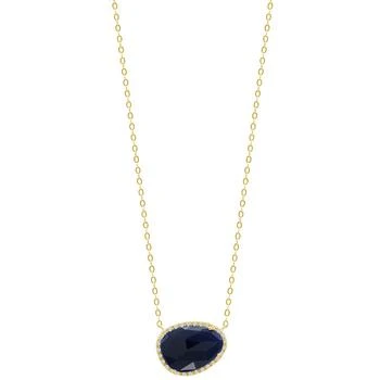 Macy's | Gemstone and Diamond (1/10 ct. t.w.) 17" Necklace in 14k Yellow Gold,商家Macy's,价格¥7205
