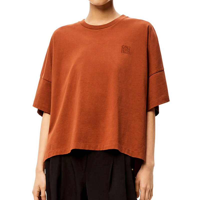 Loewe | 【预售3-7天】LOEWE/罗意威 22年春夏新款 女士棕色纯棉超大号短款短袖T恤S359333XC9-2530商品图片,7.9折×额外9.5折, 包邮包税, 额外九五折