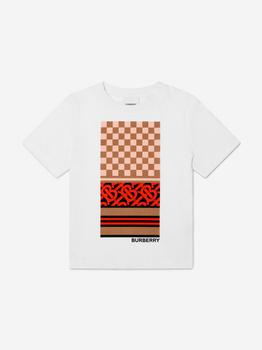 burberry t恤, Burberry | Burberry White Girls Cotton Jersey Monogram T-Shirt商品图片 7折