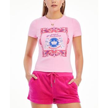 juicy couture价格, Juicy Couture | Logo-Print Crewneck T-Shirt商品图片 