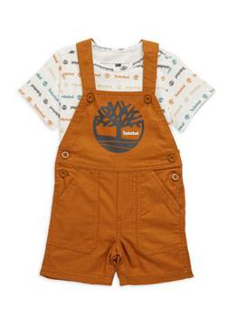 Timberland | Baby Boy's 2-Piece Logo T-Shirt & Shortall Set商品图片,4.9折