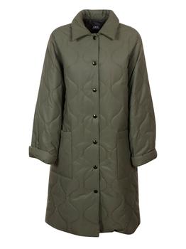 apc是什么牌子, A.P.C. | A.P.C. Sarah Quilted Buttoned Coat商品图片 8.6折