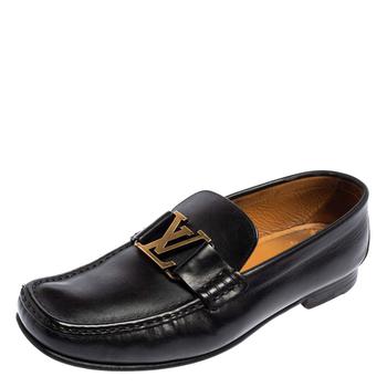 更多路易威登男鞋, [二手商品] Louis Vuitton | Louis Vuitton Black Leather Montaigne Loafers Size 40.5商品图片 4.1折