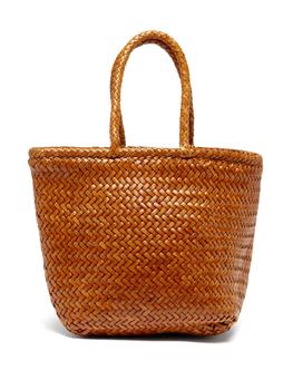 product Grace small woven-leather basket bag image