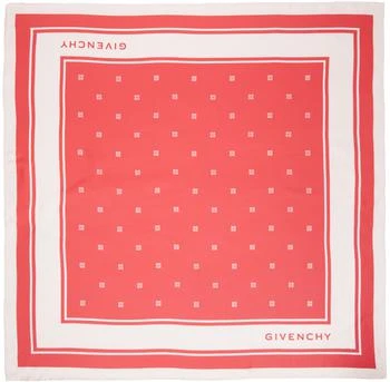 Givenchy | Pink Plumetis Print Square Scarf 独家减免邮费