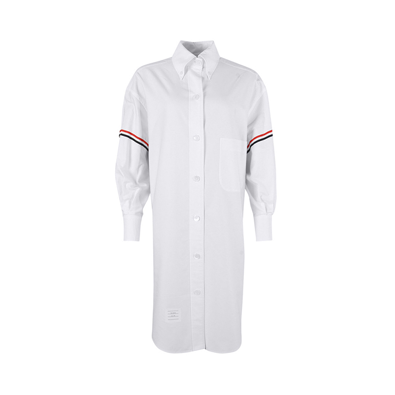 thom browne衬衫新款, Thom Browne | THOM BROWNE 女士白色牛津纺臂章衬衫衬衣 FDSA11A-02188-100商品图片 独家减免邮费