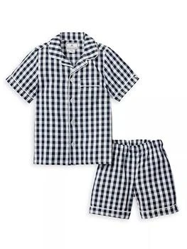 Petite Plume | Baby's, Little Boy's & Boy's 2-Piece Mo Gingham Shirt & Shorts Set,商家Saks Fifth Avenue,价格¥358