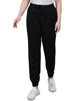 NY Collection | Petites Womens Crepe Mid Rise Jogger Pants,商家Premium Outlets,价格¥271