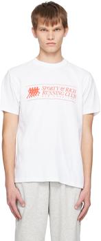 Sporty & Rich | White 94 Running Club T-Shirt商品图片,8折