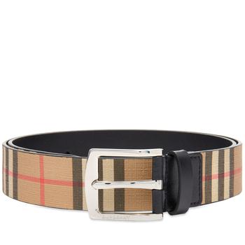 推荐Burberry Gray Vintage Check Belt商品