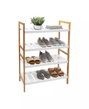 Organize it All | 2 Pack Sonora Bamboo 2 Tier Stackable Shoe Rack,商家Macy's,价格¥539