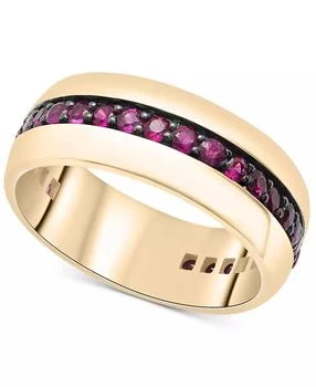 Macy's | Men's Sapphire Polished Band (1-1/4 ct. t.w.) in Sterling Silver (Also in Ruby),商家Macy's,价格¥1928