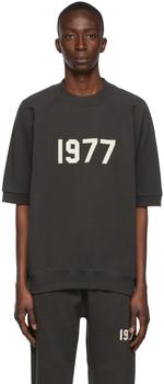 商品男式 1977 插肩T恤 黑色图片