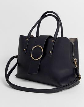 ASOS | ASOS DESIGN tote bag with ring detail商品图片,额外9.5折, 额外九五折