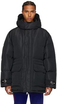 Alexander McQueen | 黑色 Faille Graffiti 填充夹克商品图片,