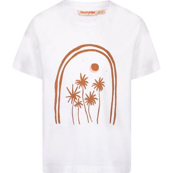 monster, Munster | Rainbow and palm trees cotton t shirt in white商品图片 4.4折×额外7.5折, 额外七五折